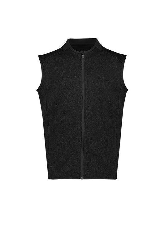 Biz Care Nova Men's Zip Front Knit Vest - CO343MV