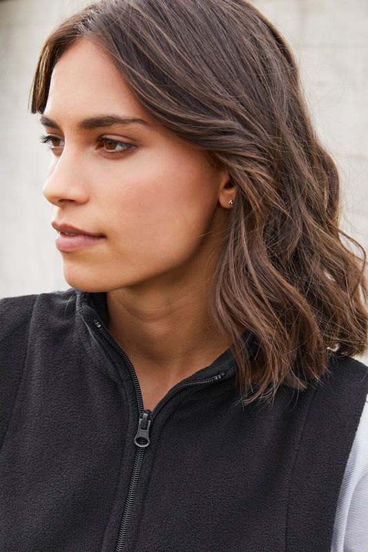 Biz Plain Women's Fleece Vest - PF905