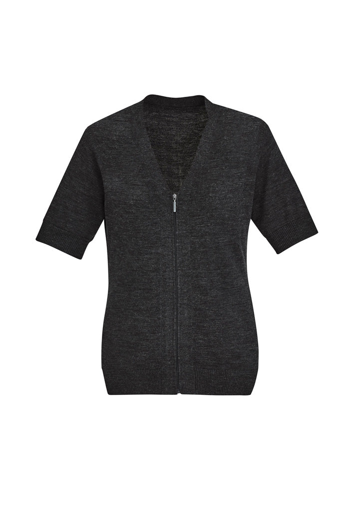 Womens Zip Front SS Knit - CK962LC