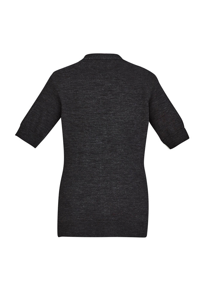 Womens Zip Front SS Knit - CK962LC