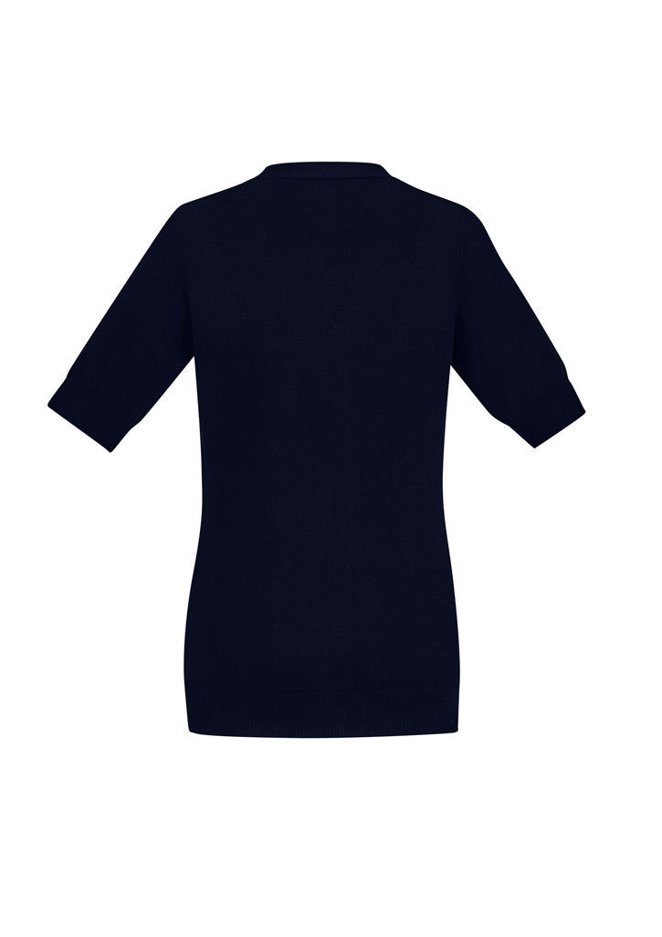 Womens Zip Front SS Knit - CK962LC