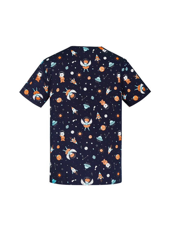 Space Party Mens Scrub Top - CST148MS