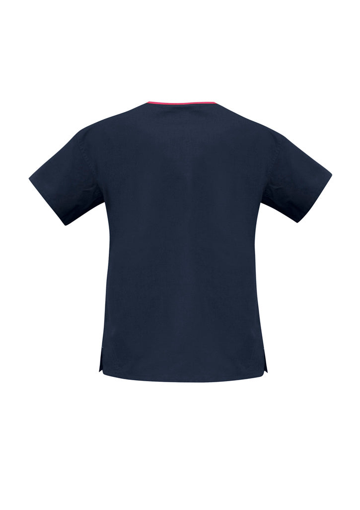 Womens Contrast Crossover Scrub Top - H10722
