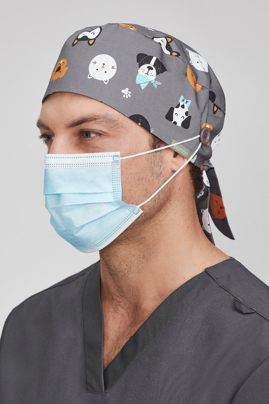 Biz Care Unisex Printed Scrub Cap - CSC245U