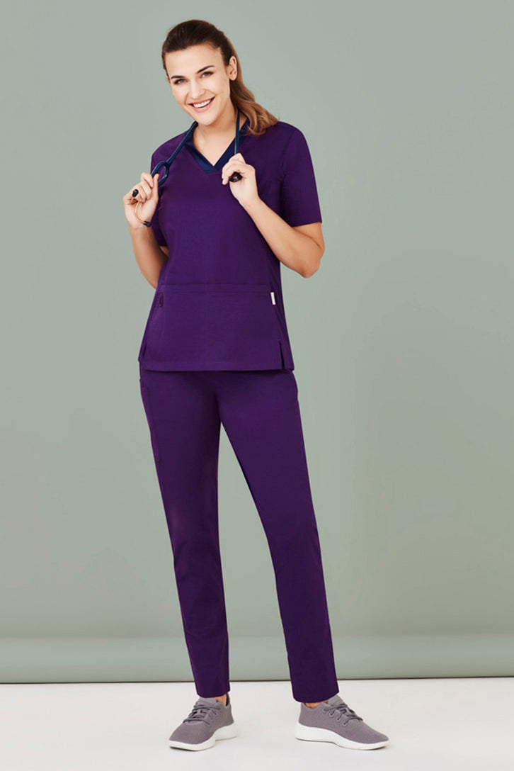 Biz Care Riley Women's Stretch Scrub Top - CST043LS