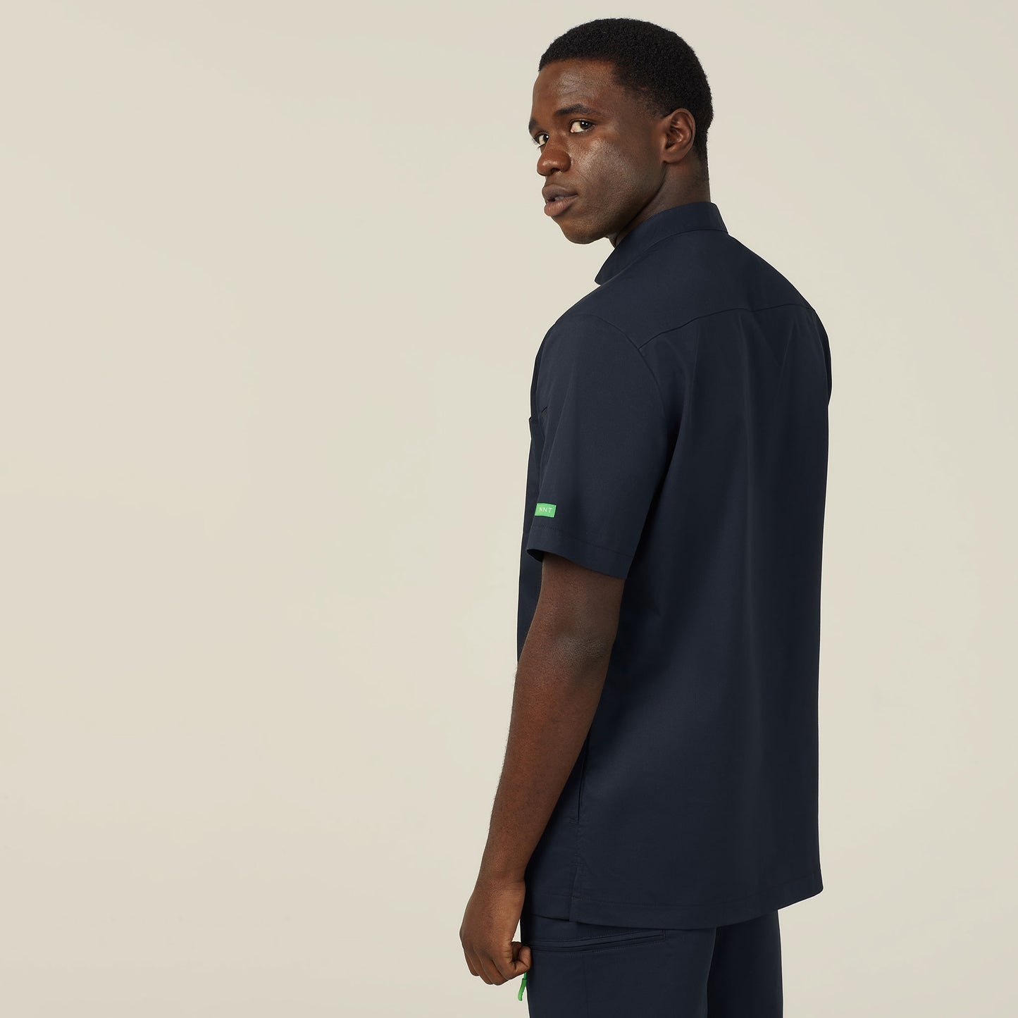 Unisex Next-Gen Antibacterial Active Doherty Mandarin Collar Scrub Top - CATRFN