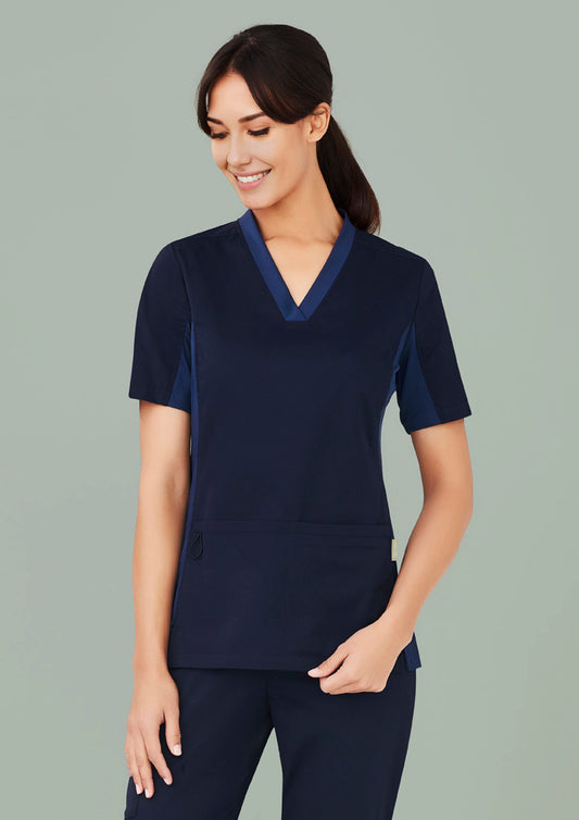 Biz Care Riley Women's Stretch Scrub Top - CST043LS