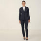 Poly Viscose Stretch 1 Button Mid Length Jacket - CAT16H
