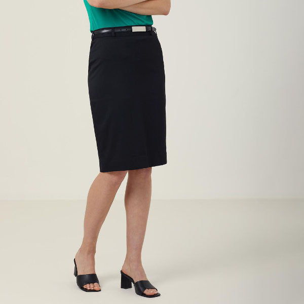 Poly Viscose Stretch Twill Mid Length Pencil Skirt - CAT29W