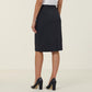Stretch Wool Blend Panel Pencil Skirt - CAT2MG