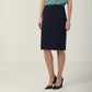 Stretch Wool Blend Panel Pencil Skirt - CAT2MG
