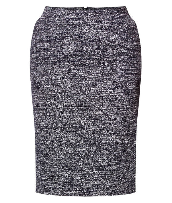 Doby Textured Tweed Pencil Skirt - CAT2NG