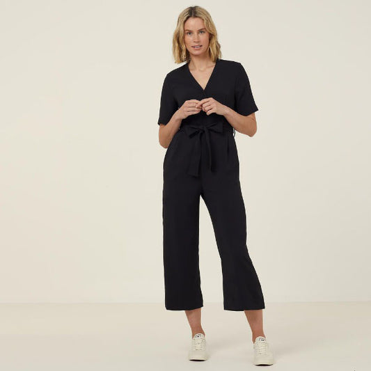 French Georgette Short Sleeve Jumpsuit - CAT3RT