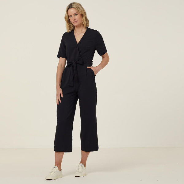 French Georgette Short Sleeve Jumpsuit - CAT3RT