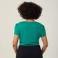 Matt Jersey Cap Sleeve Ruffle Neck T Top - CAT48H