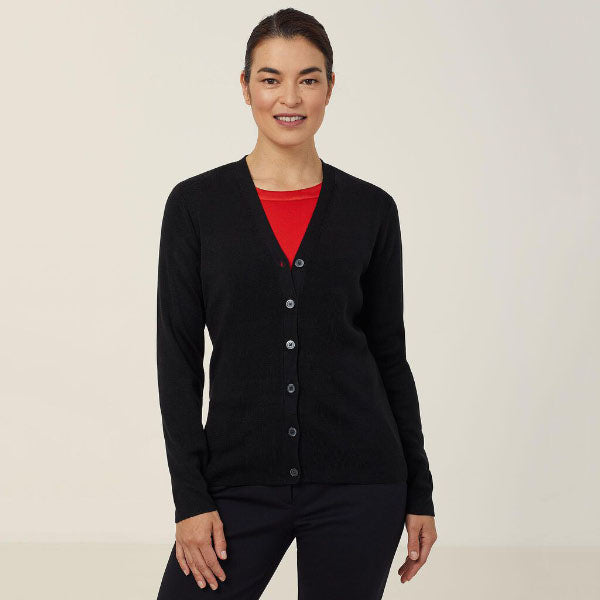 Wool Rich Button Front Cardigan - CAT5BR