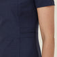 Sharkskin Short Sleeve Detail Dress Blue/Navy - CAT66L