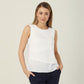Satin Back Crepe Sleeveless Layered Top - CAT9XC
