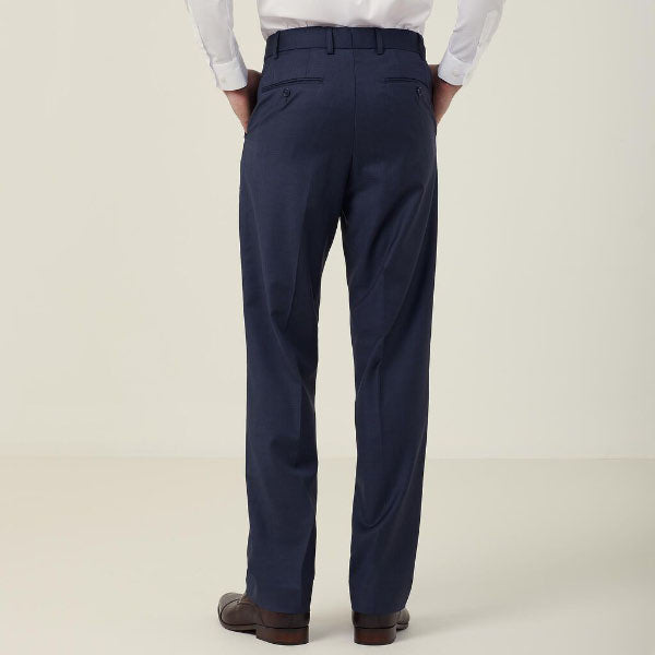 Sharkskin Flat Front Pant Blue/Navy - CATCEC