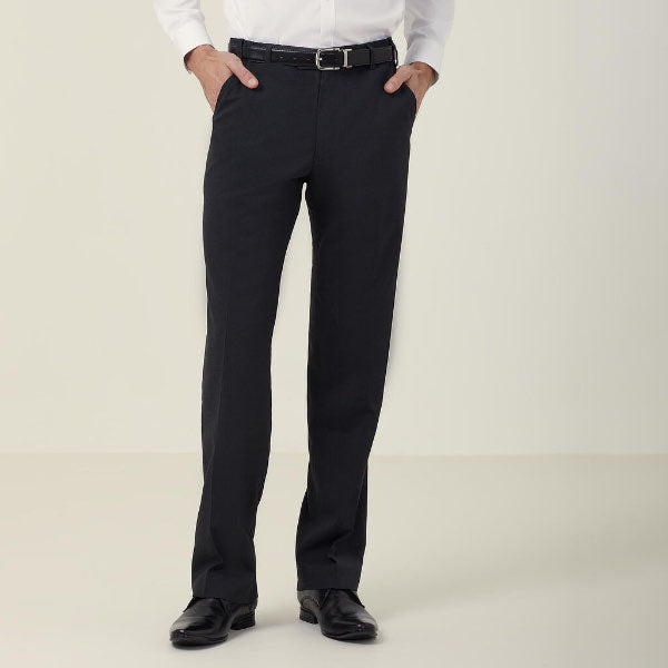 Stretch Wool Blend Flat Front Pant - CATCED
