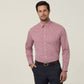 Mens Avignon Gingham Check Long Sleeve Slim Fit Shirt - CATJDF