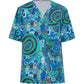 Polyester Print Warlu Scrub Top - CATRFR