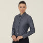 Womens Long Sleeve Chambray Shirt - CATU69