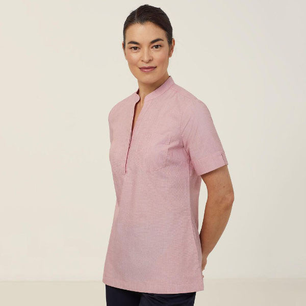 End On End Textured Short Sleeve Tunic - CATUGA