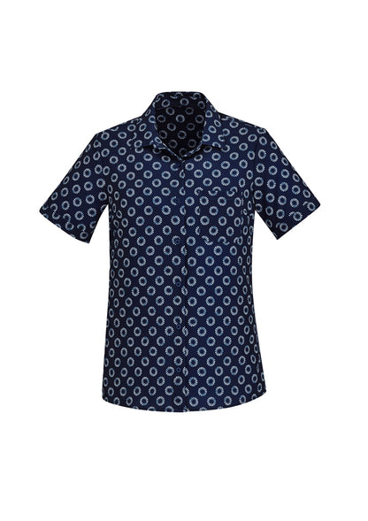 Biz Care Florence Women's Daisy Print Short Sleeve Shirt - CS948LS