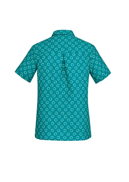 Biz Care Florence Women's Daisy Print Short Sleeve Shirt - CS948LS