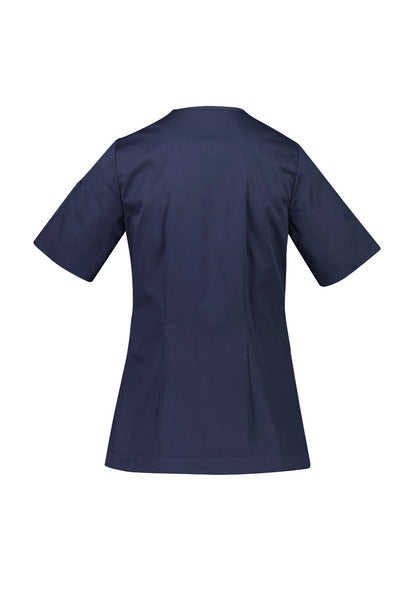 Biz Care Parks Women's Zip Front Crossover Scrub Top - CST240LS