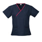 Womens Contrast Crossover Scrub Top - H10722