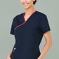 Womens Contrast Crossover Scrub Top - H10722