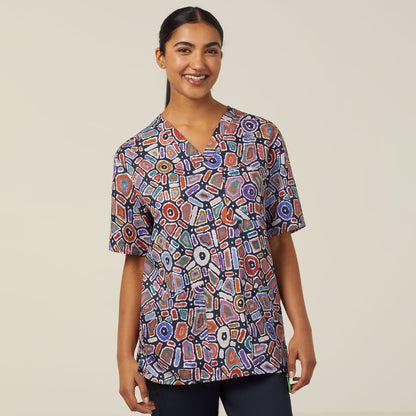 NNT Water Dreaming Print Unisex Scrub Top - CATRG9