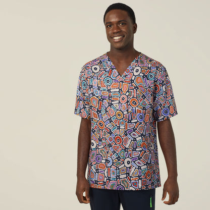 NNT Water Dreaming Print Unisex Scrub Top - CATRG9