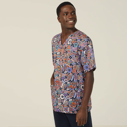 NNT Water Dreaming Print Unisex Scrub Top - CATRG9