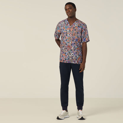 NNT Water Dreaming Print Unisex Scrub Top - CATRG9