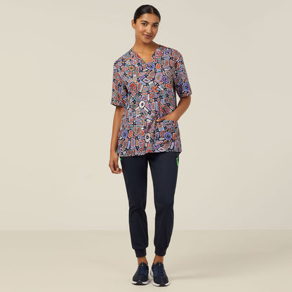 NNT Water Dreaming Print Unisex Scrub Top - CATRG9