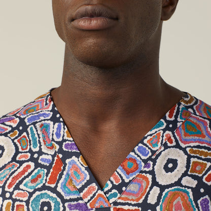 NNT Water Dreaming Print Unisex Scrub Top - CATRG9
