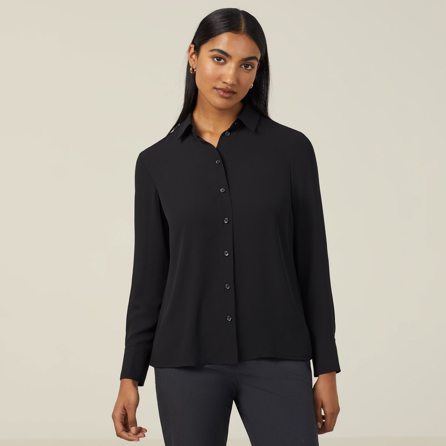 Womens Georgie Long Sleeve Unstructured Shirt - CATUQY