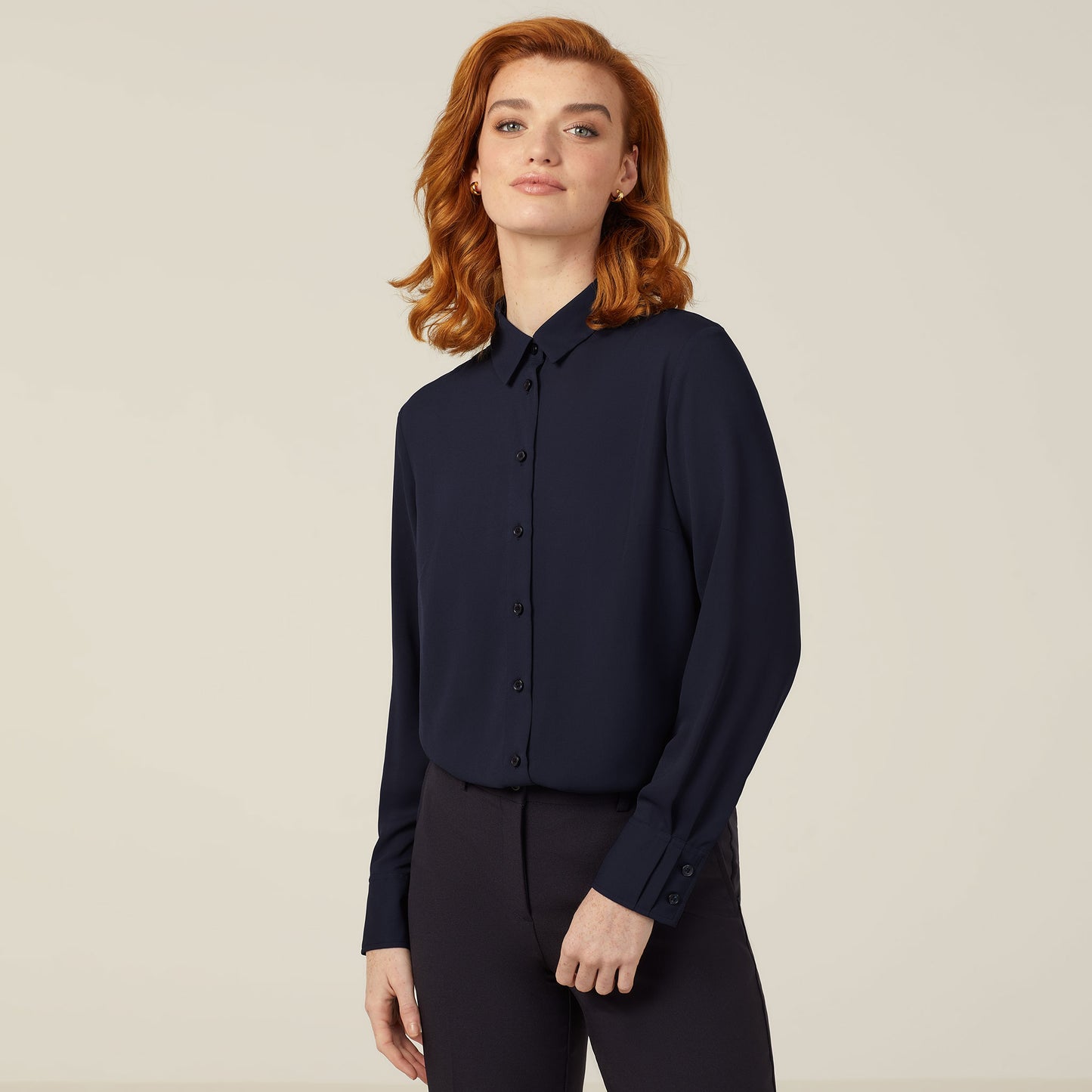 Womens Georgie Long Sleeve Unstructured Shirt - CATUQY